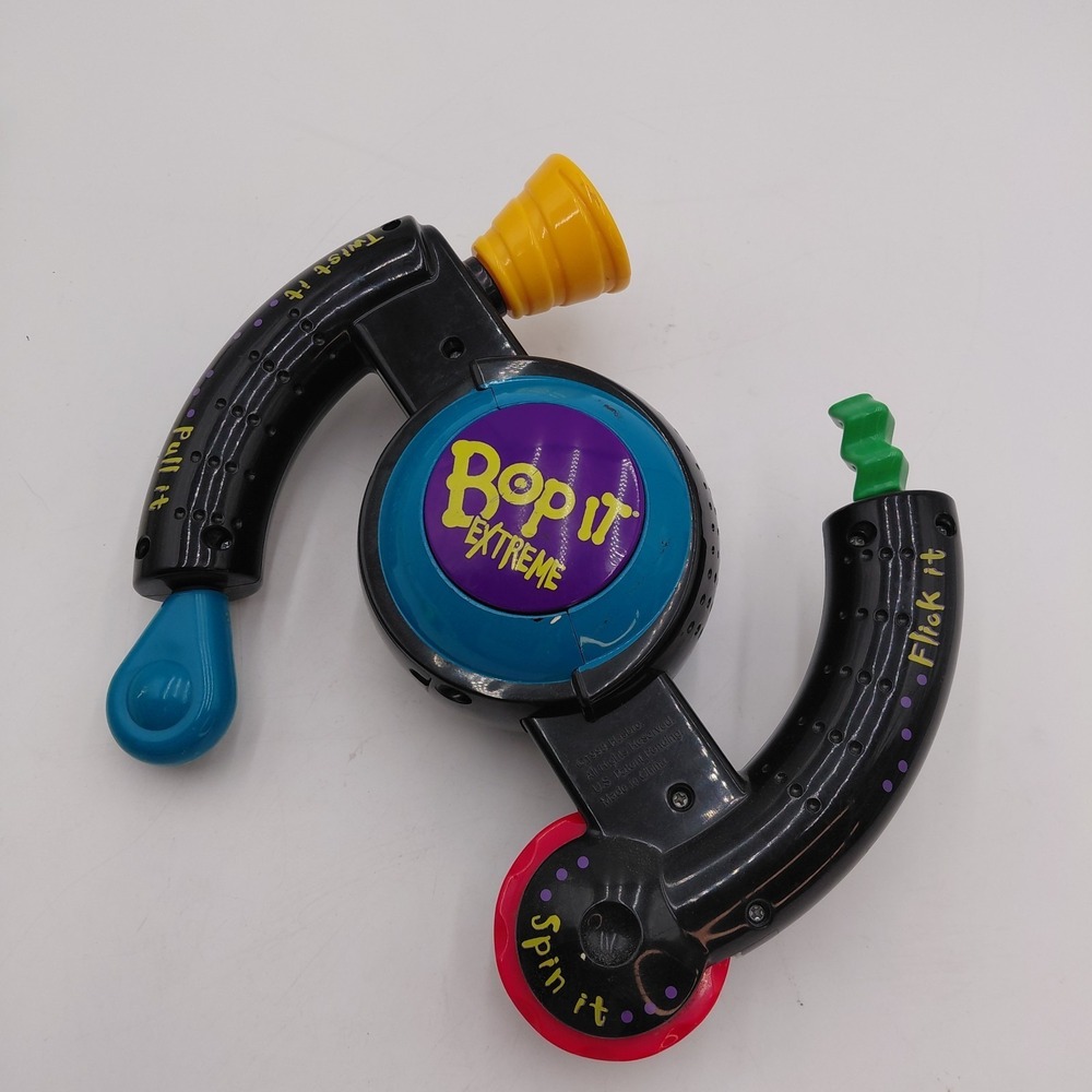 Vtg 90s Hasbro Bop It Extreme Handheld Electronic Party Game Tested Works 1998